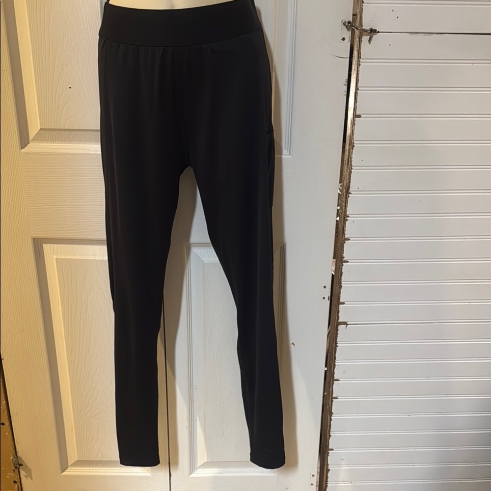Adidas Black Track Pants Sleek Elastic Waistband